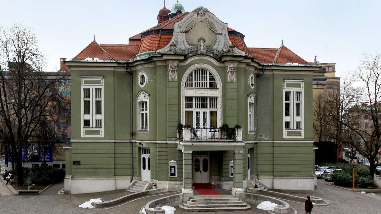 Lublaňský secesní dům Slovinsko online puzzle