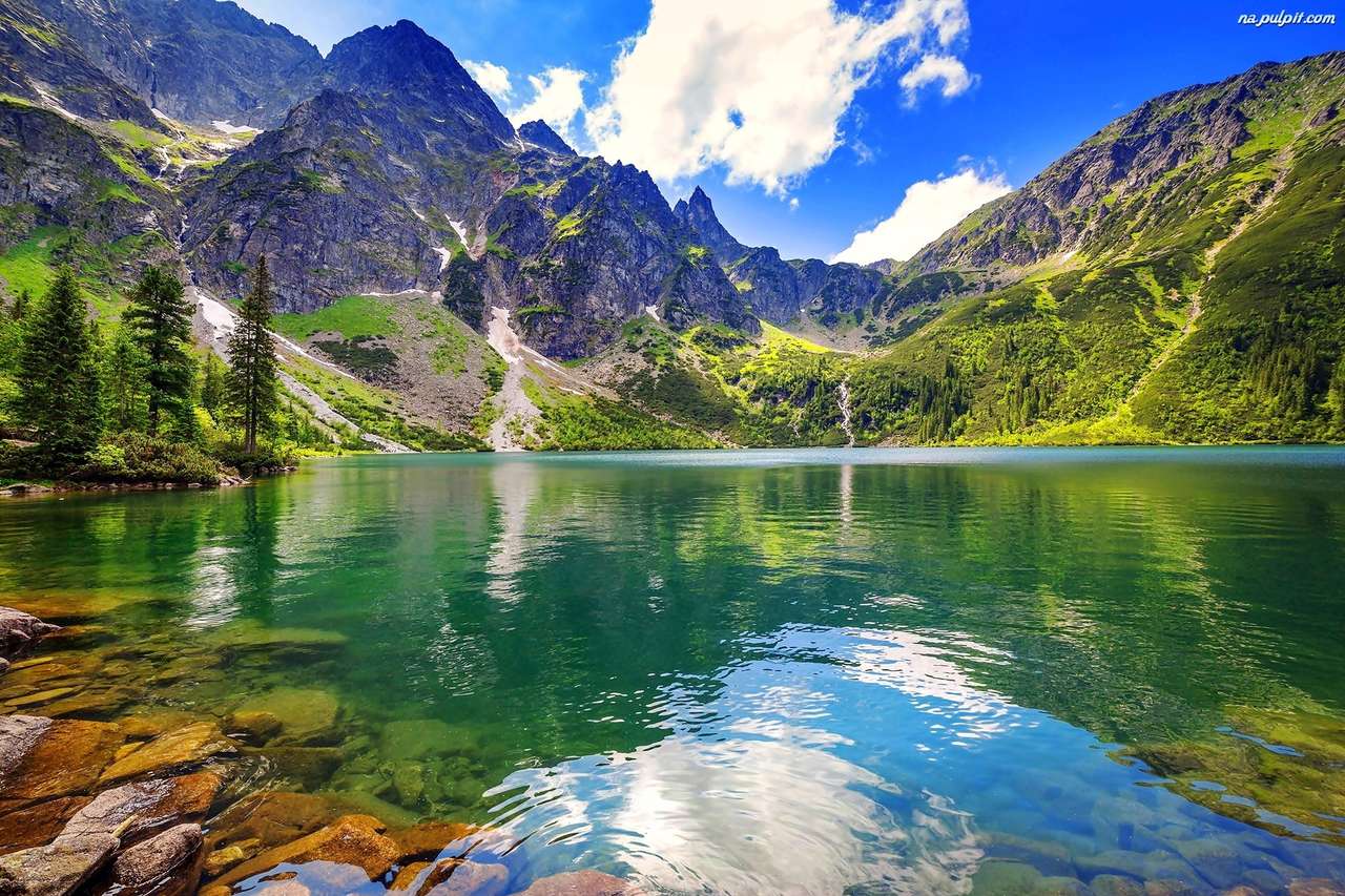 lago en los Tatras rompecabezas en línea