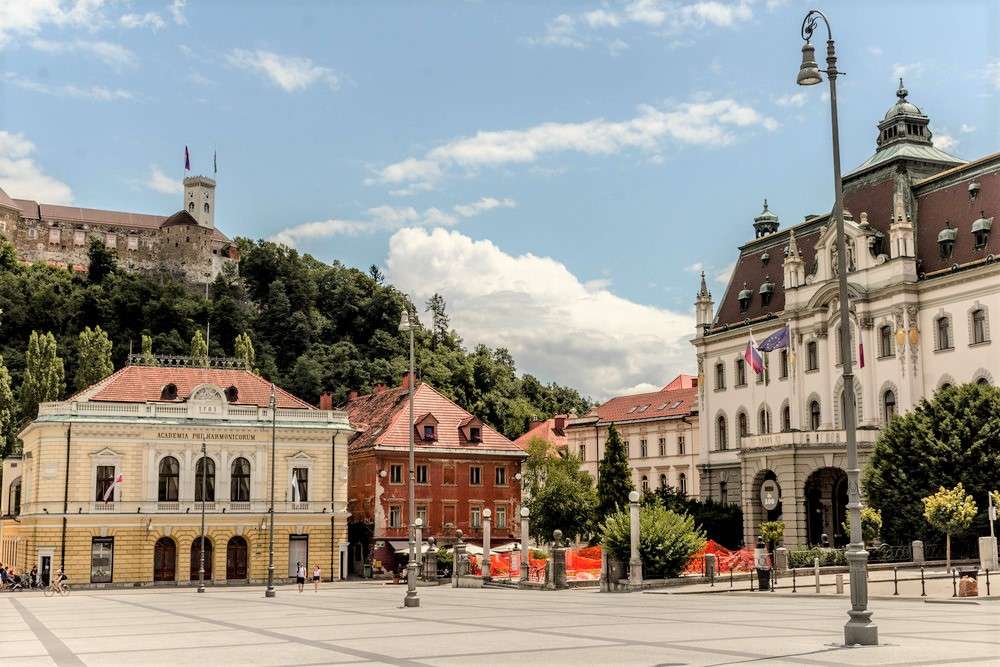 Ljubljana Congress Square Slovenië online puzzel