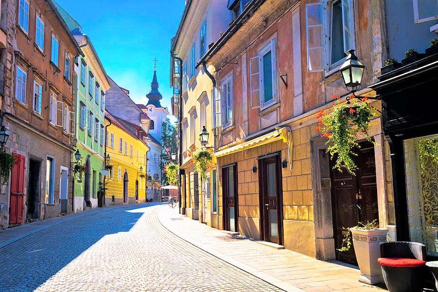 Παλιά πόλη της Λουμπλιάνα Σλοβενία online παζλ