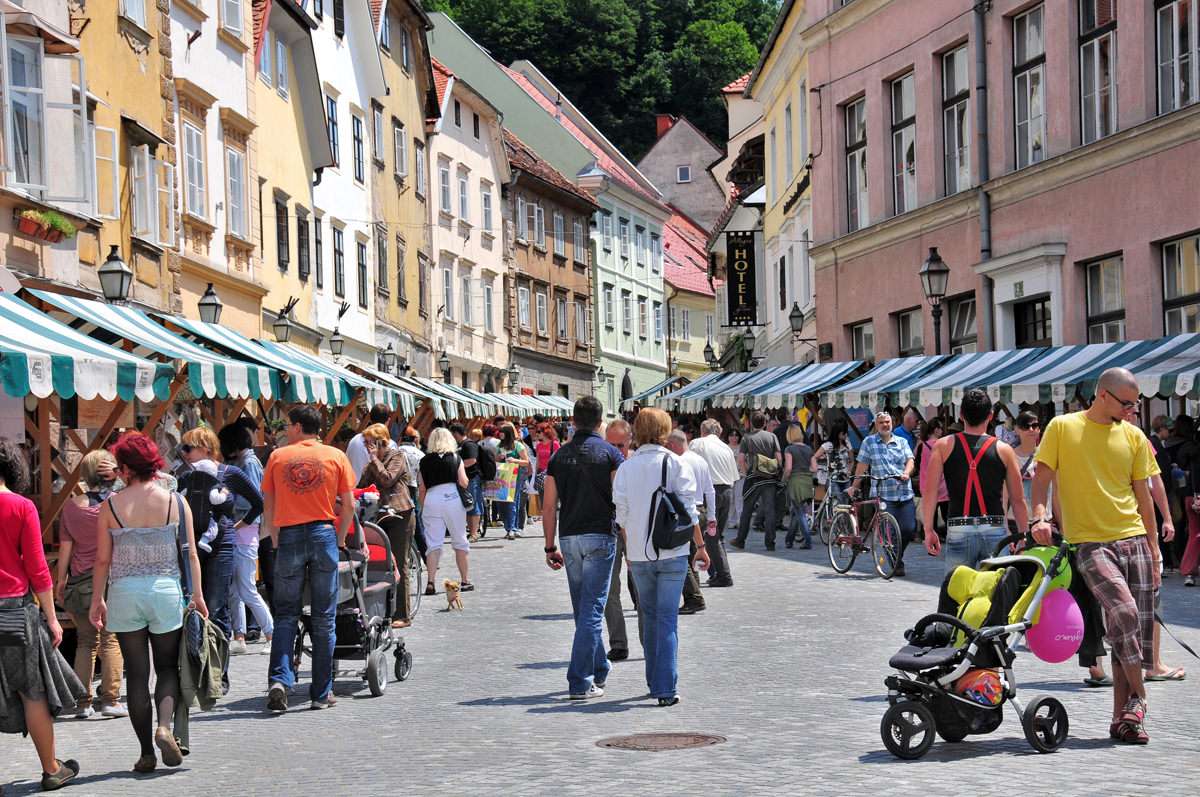 Orașul vechi din Ljubljana, Slovenia puzzle online