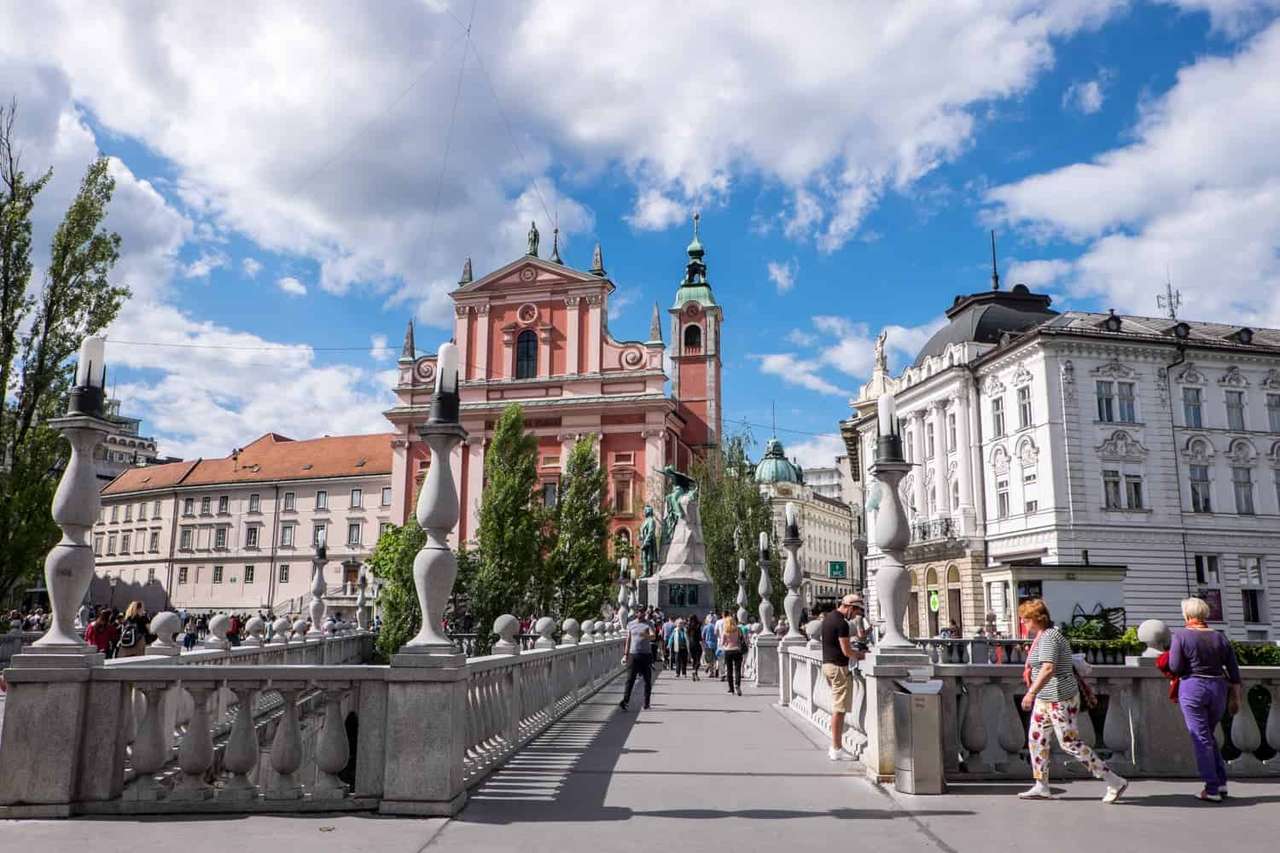 Hlavní město Lublaně ve Slovinsku skládačky online