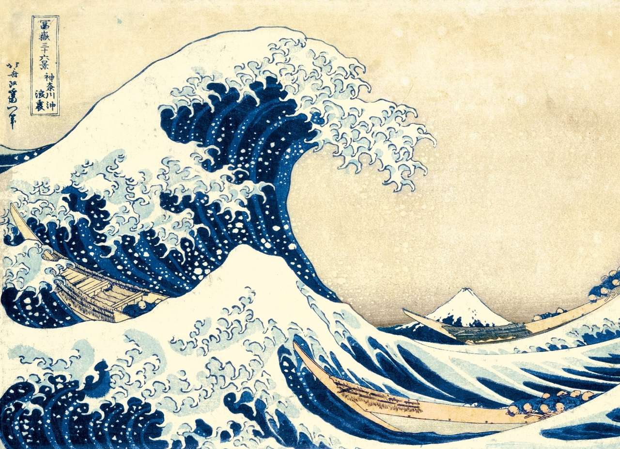 La gran ola de Kanagawa rompecabezas en línea