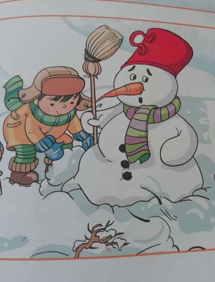 Verbaasde sneeuwman legpuzzel online