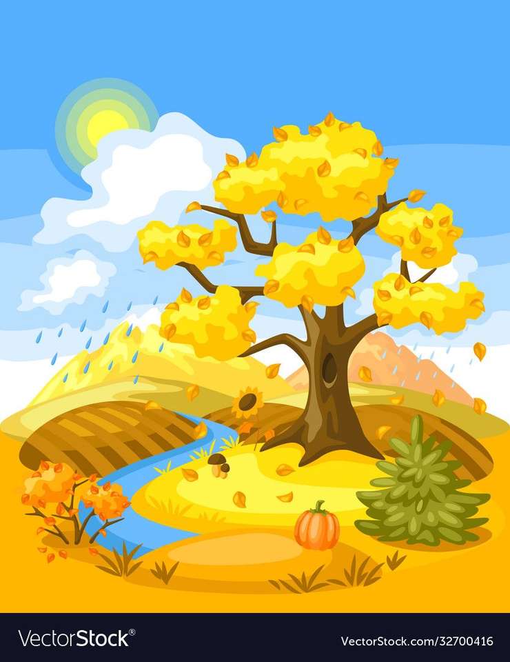 Copacul toamna Online-Puzzle
