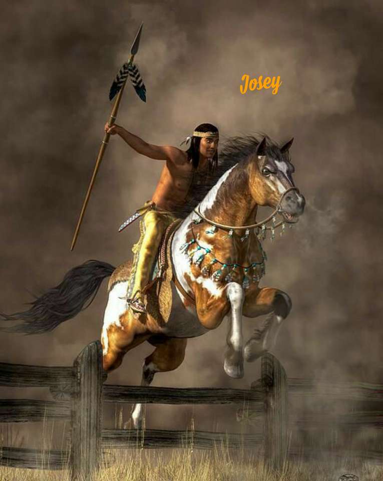 馬に乗ったインディアン ジグソーパズルオンライン