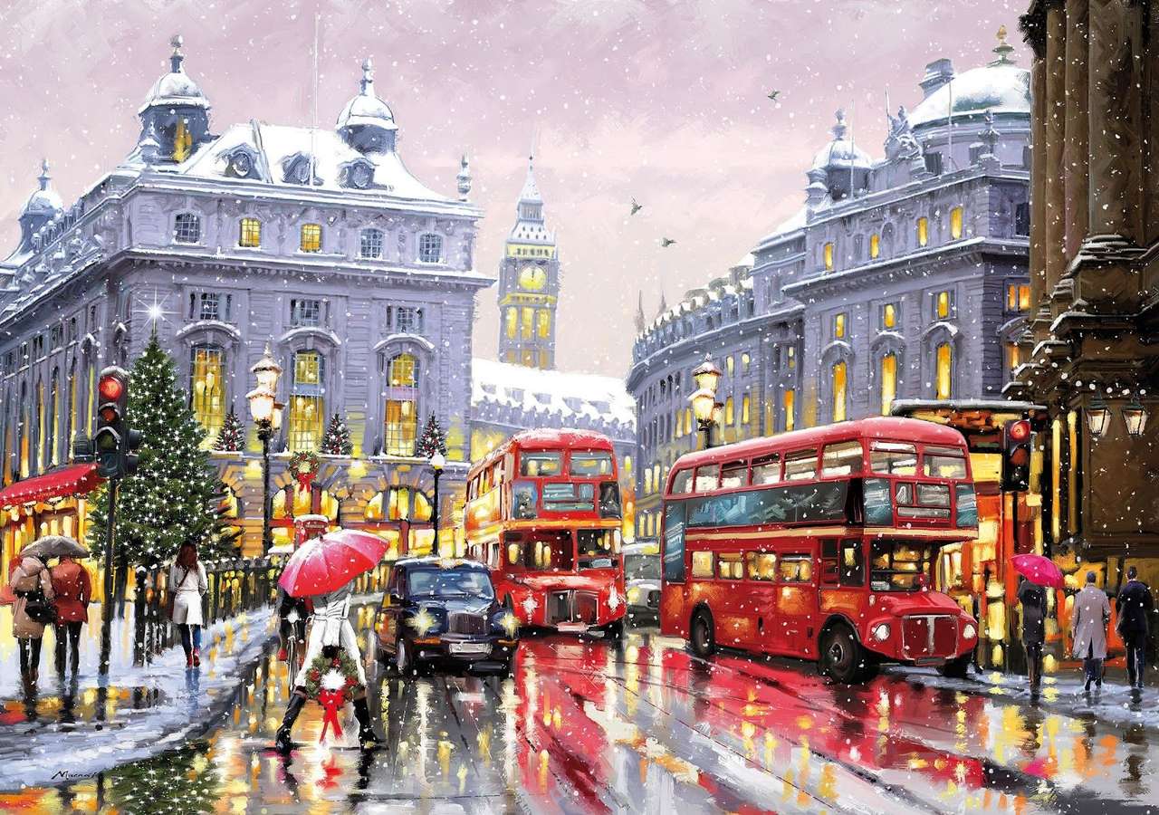 Londres dans la neige puzzle en ligne