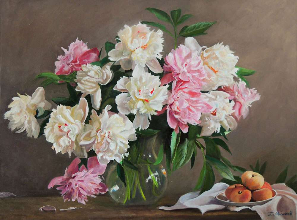 flori albe și roz puzzle online