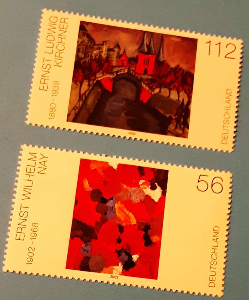 Twee Duitse postzegels online puzzel