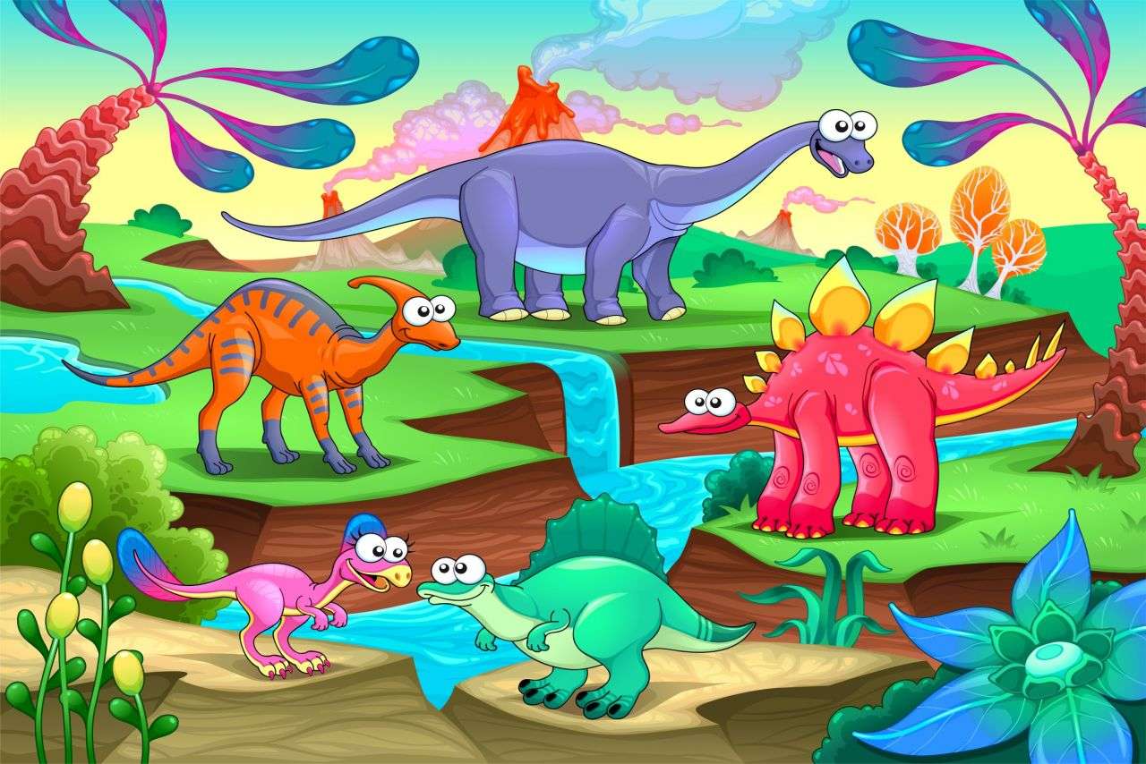 Dinosaur land 🦕: quebra-cabeça de dinossauro para crianças jogos grátis:  sons de dinossauro, quebra-cabeça e jogo de correspondência