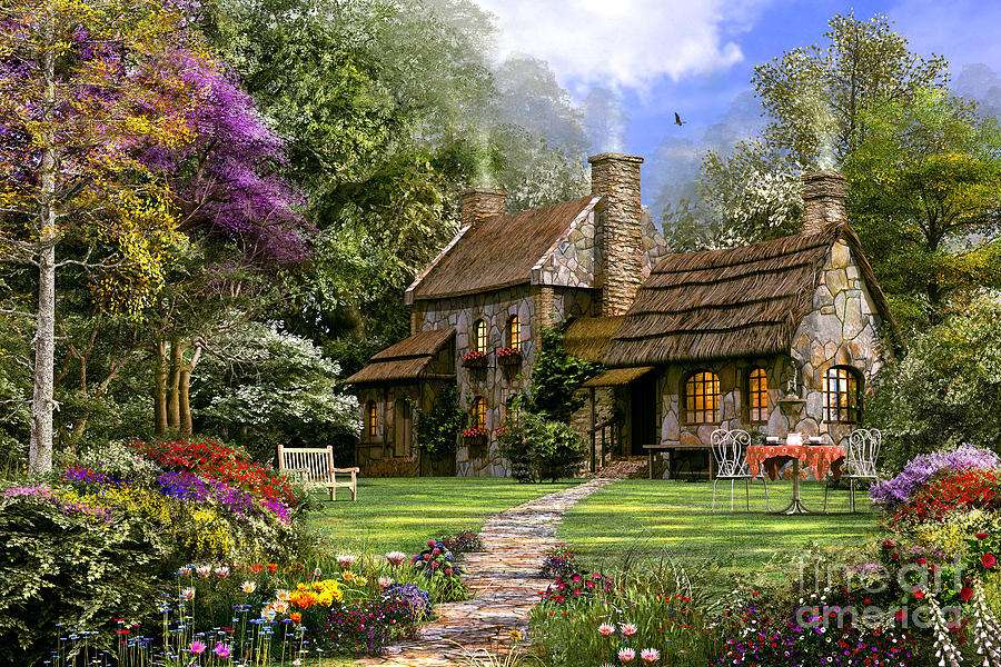 casa in pietra in campagna puzzle online