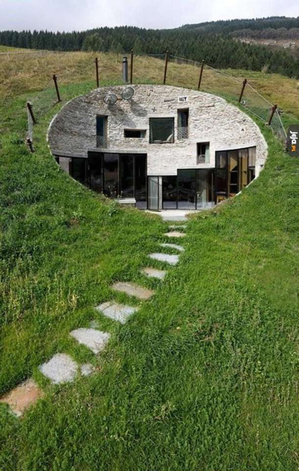 underjordiska hus i Schweiz pussel på nätet