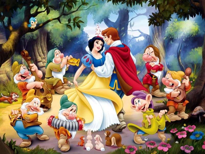 Snow White and the 7 Dwarfs online puzzle