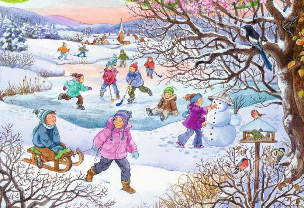 Gyerekjátékok télen online puzzle