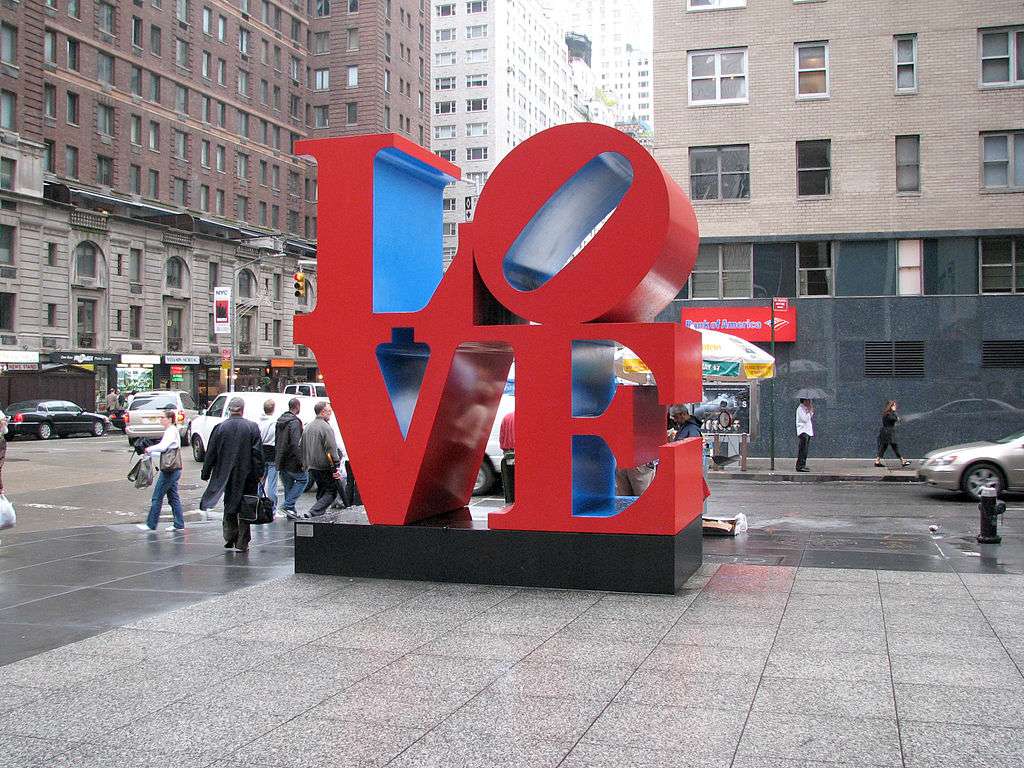 Любов (скульптура) пазл онлайн