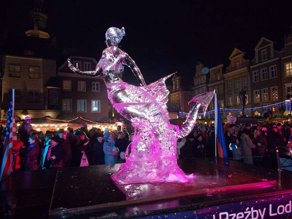 Het internationale ijssculpturenfestival in Poznań online puzzel