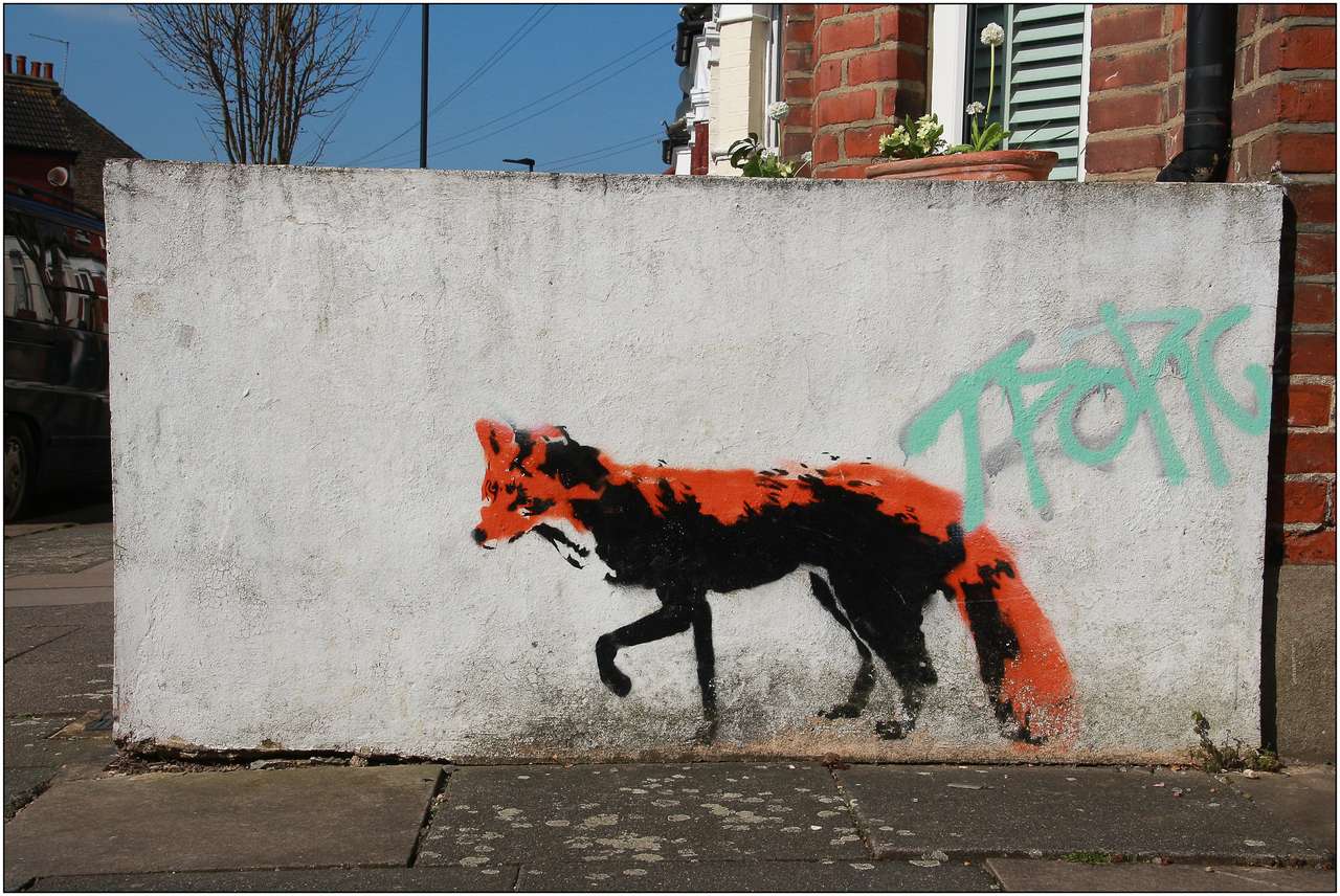 street-art fox rompecabezas en línea
