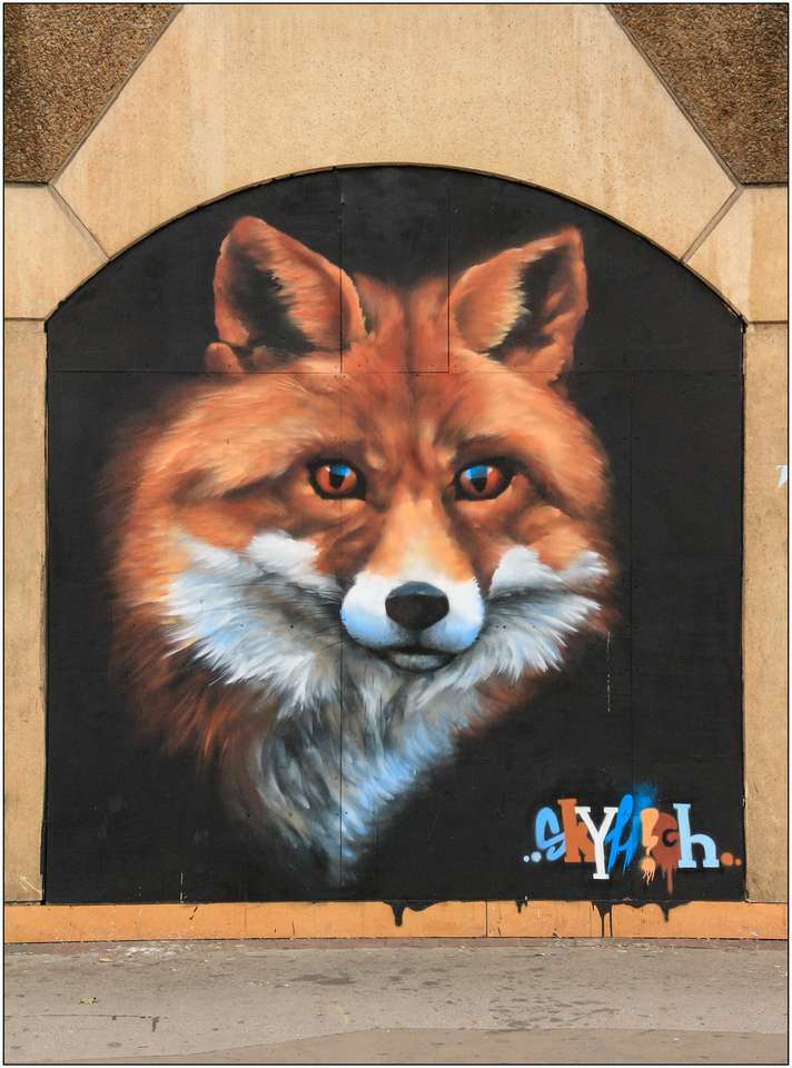 street art - αλεπού παζλ online