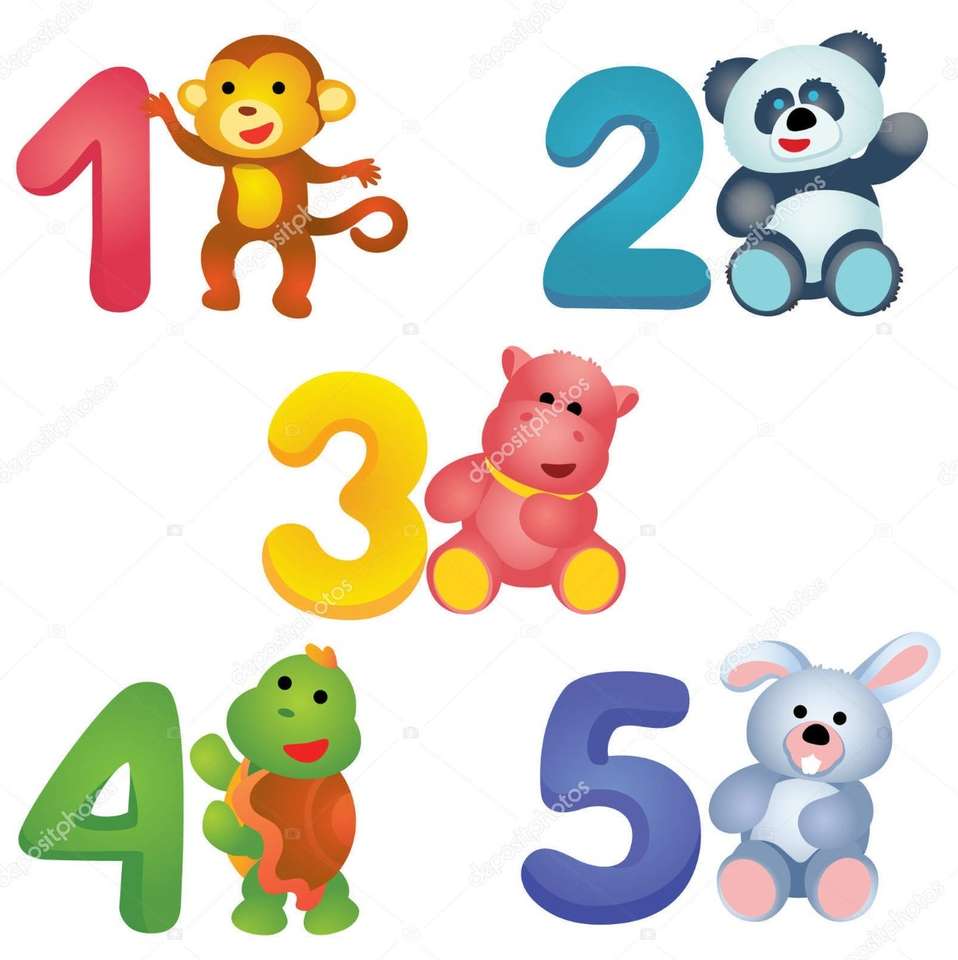 numere și animale jigsaw puzzle online