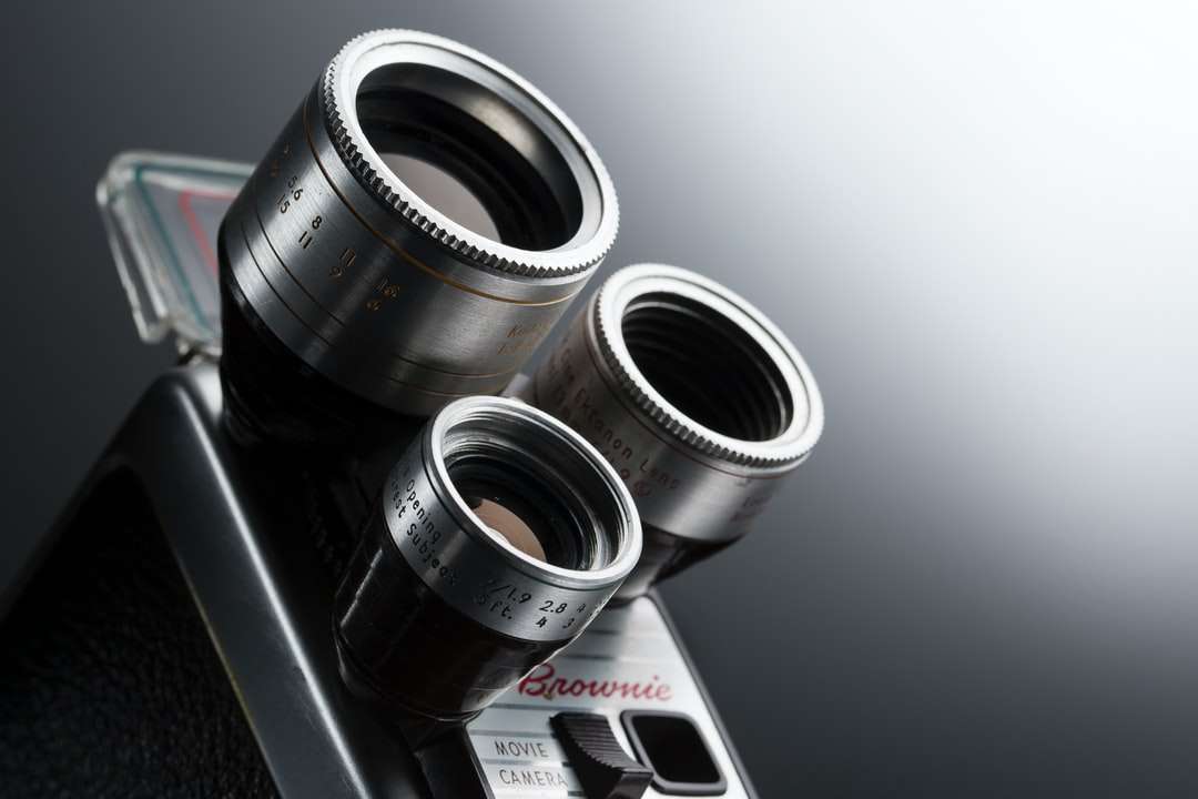 lentes de câmera cinza puzzle online