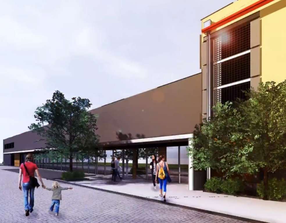Den nya byggnaden av det pedagogiska biblioteket i Kalisz Pussel online