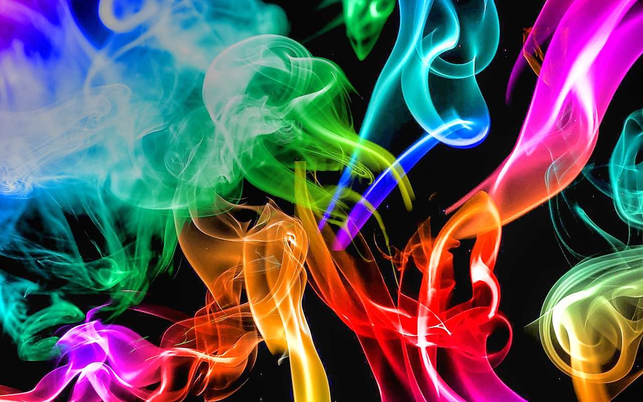 Abstrakter Rauch in Farbe Puzzlespiel online