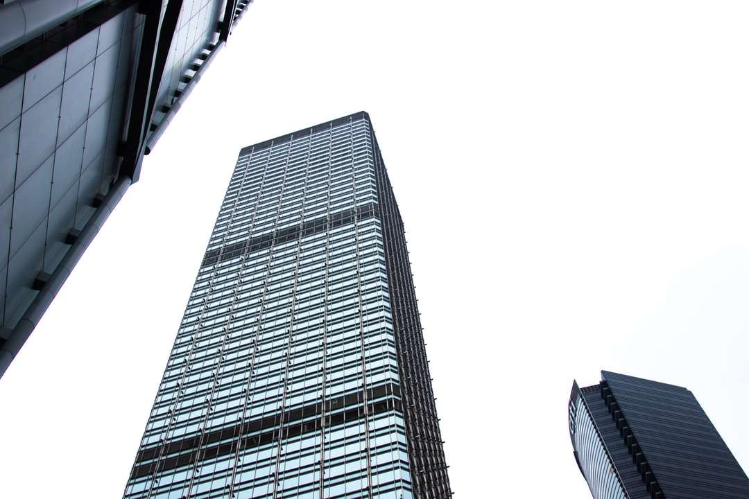 photo en niveaux de gris d'un immeuble de grande hauteur puzzle en ligne