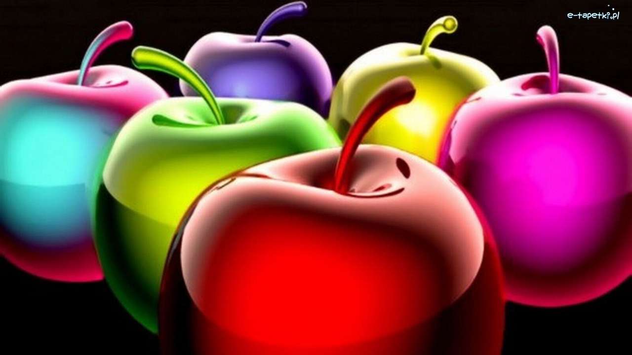 počítačová grafika - jablka online puzzle