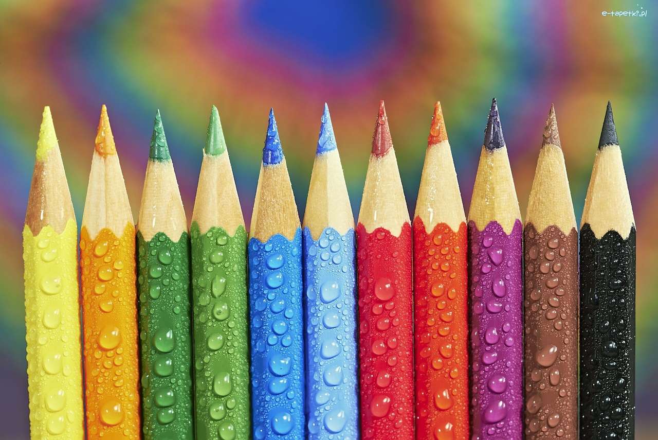 Crayons colorés puzzle en ligne
