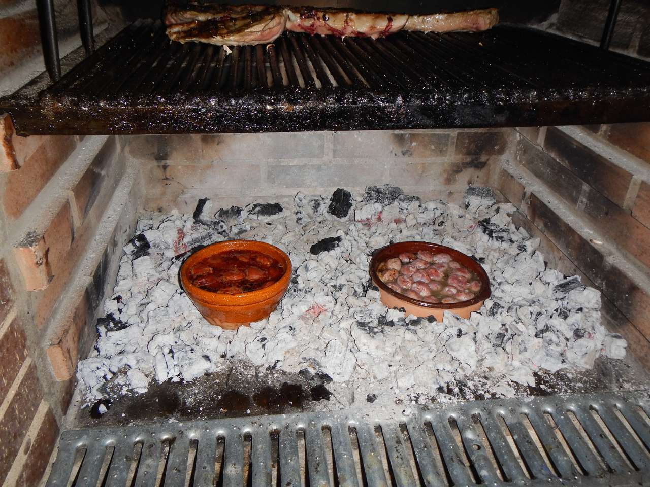 Food on the coals. jigsaw puzzle online