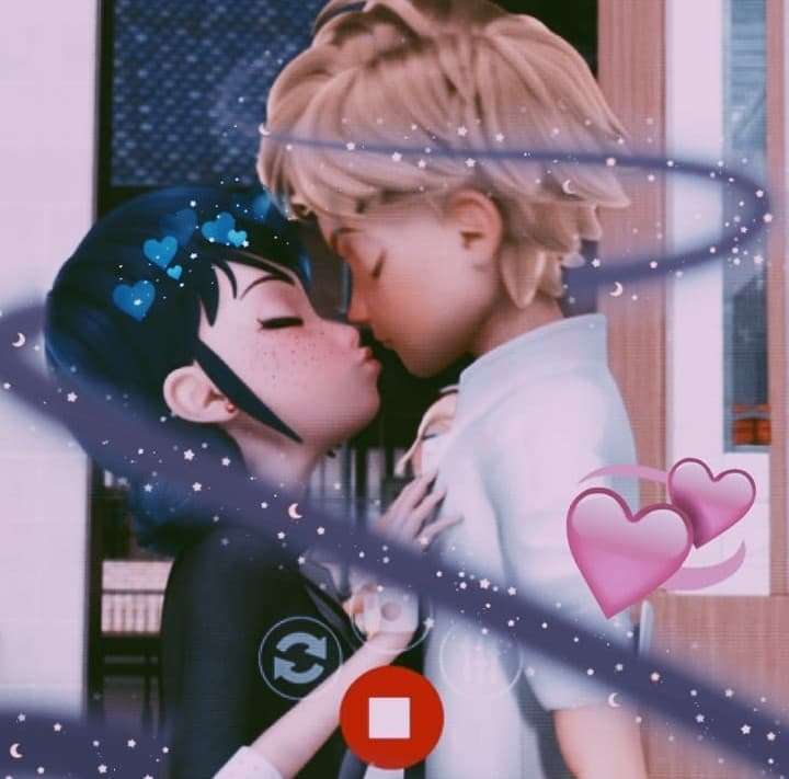 Marinette och Adrien pussel på nätet