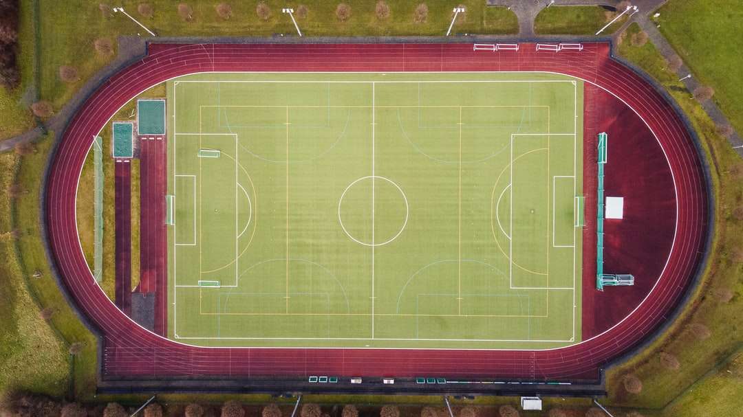 campo de futebol verde e vermelho puzzle online
