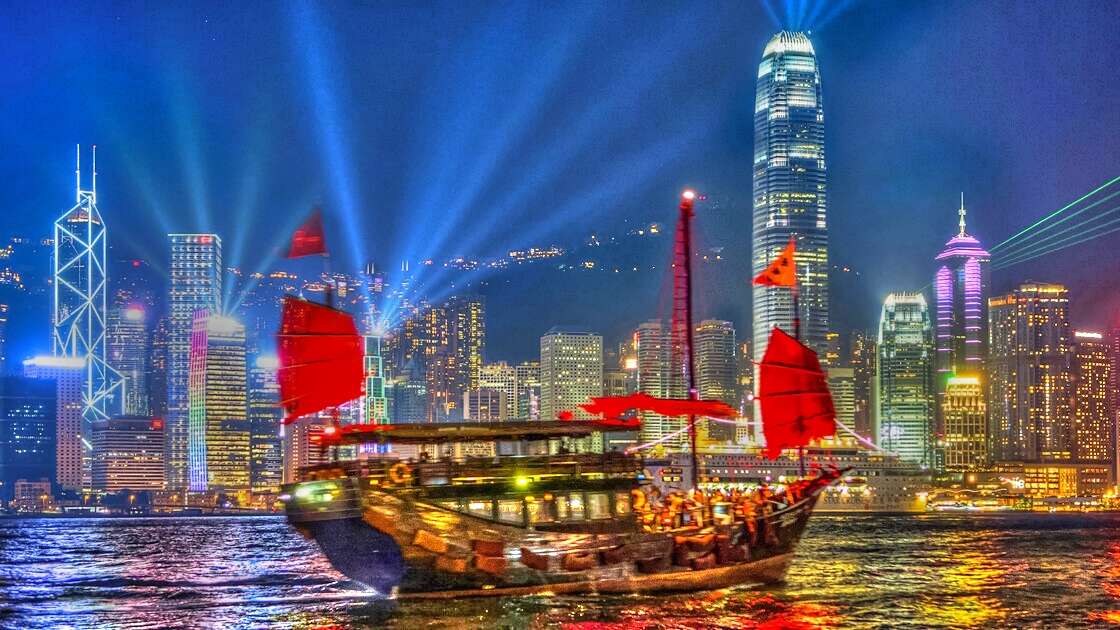 Hong-Kong den stora staden pussel på nätet