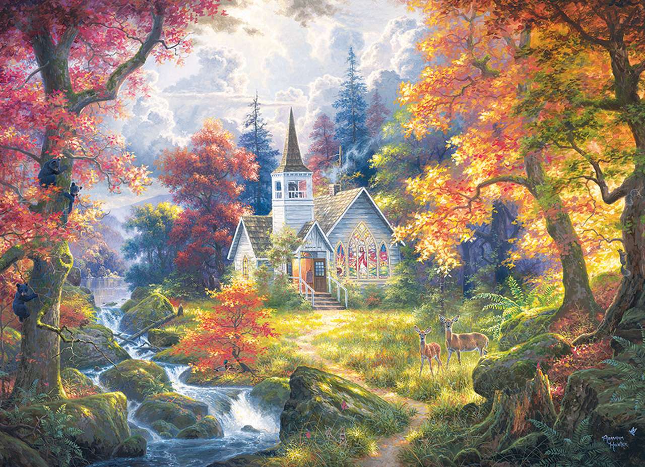 Autumn in the forest jigsaw puzzle online