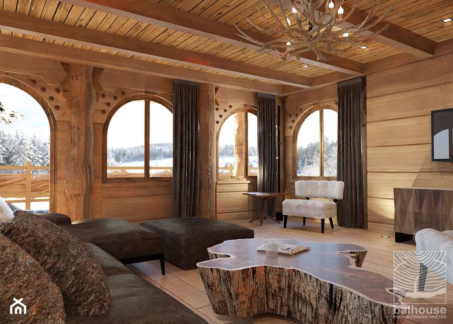 obývací pokoj ze dřeva online puzzle