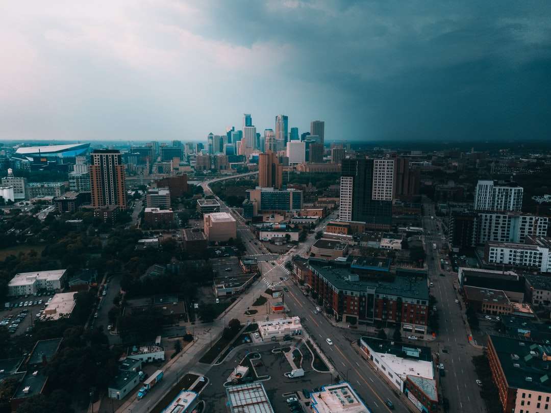 Luftaufnahme von Stadtgebäuden während des Tages Online-Puzzle