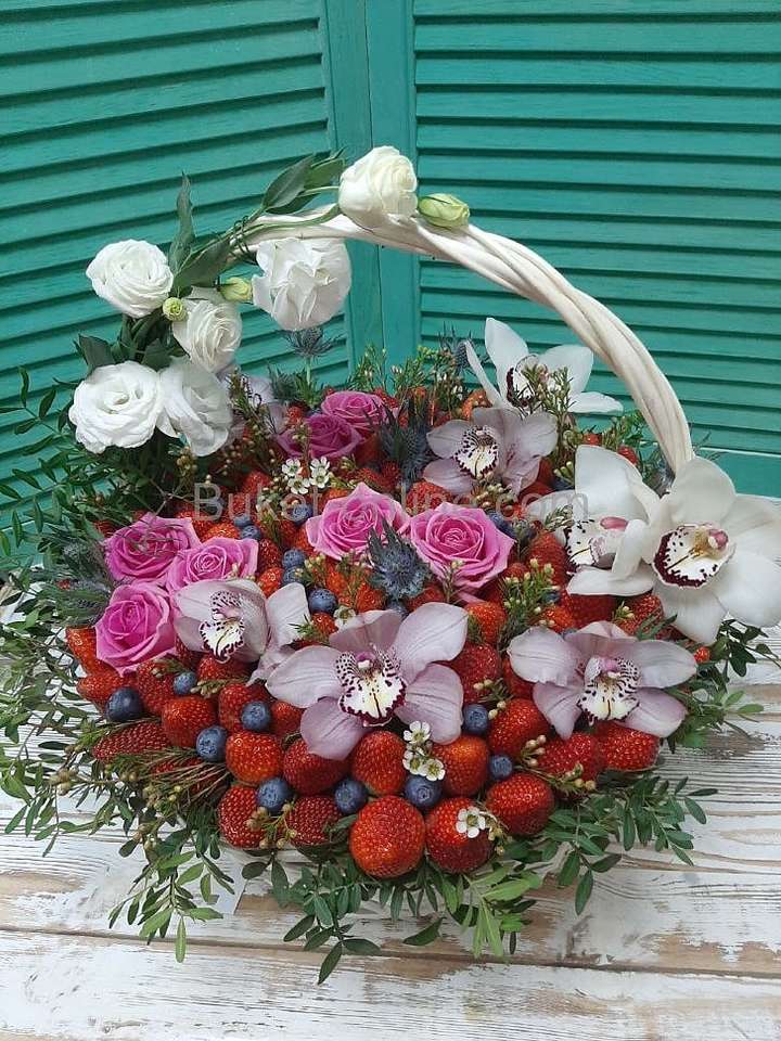 cesta com flores quebra-cabeças online
