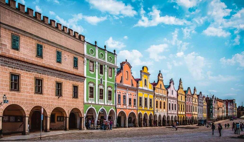 Telc város Csehországban kirakós online