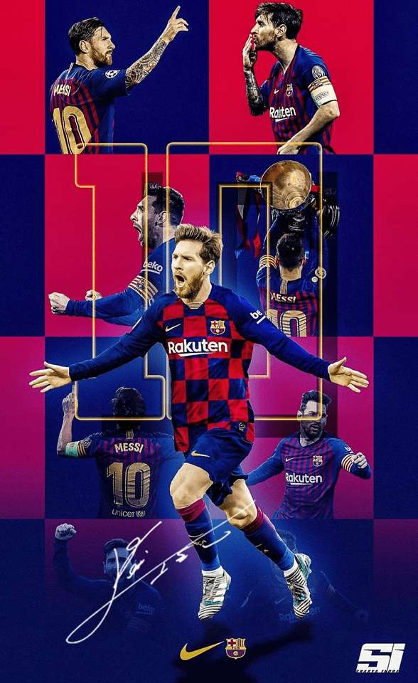 Messi poszter online puzzle