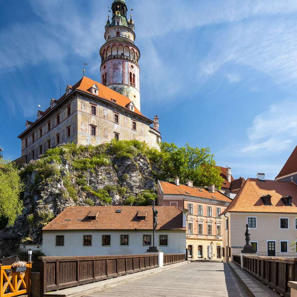 Град Чески Крумлов в Чехия онлайн пъзел