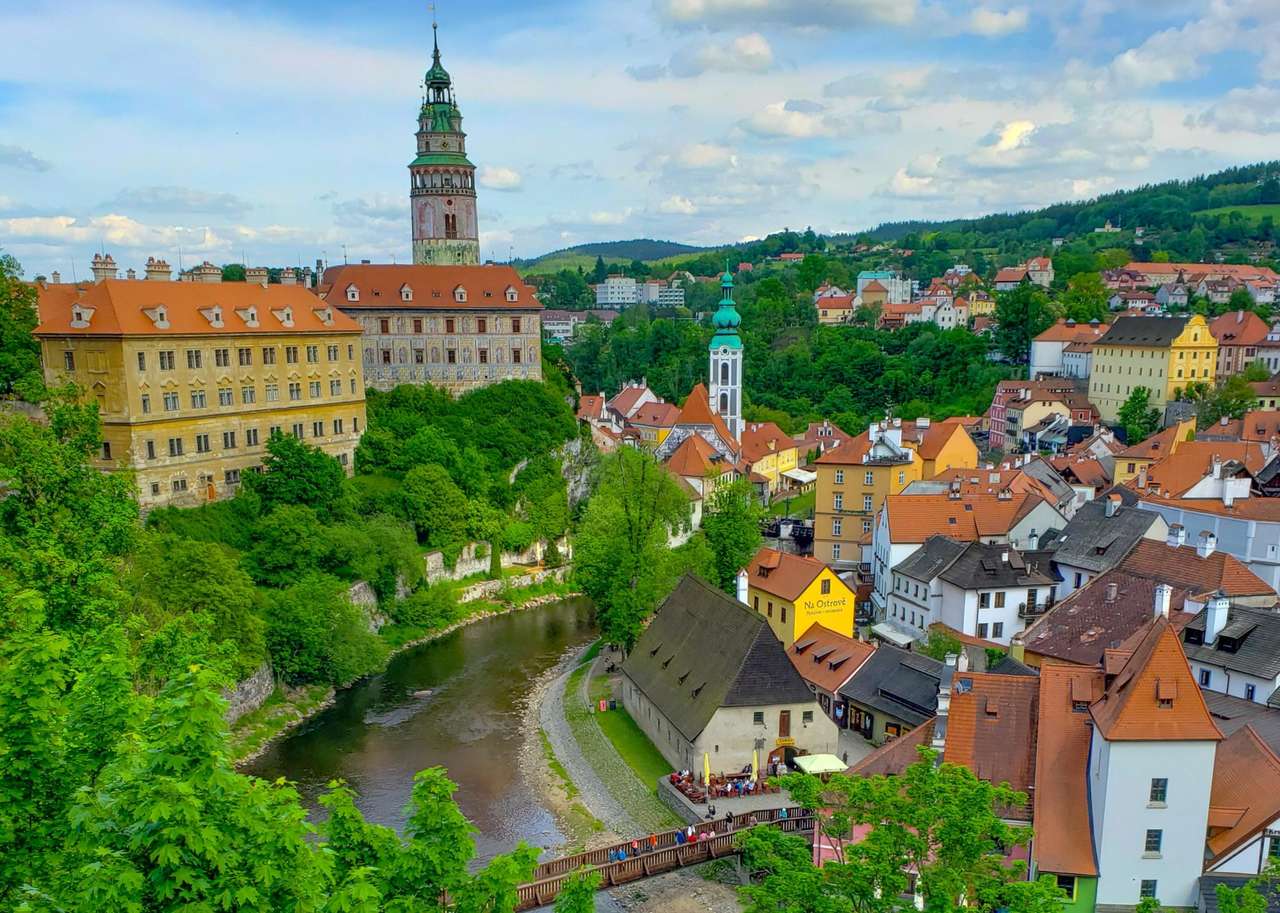 Cidade de Cesky Krumlov na República Tcheca quebra-cabeças online