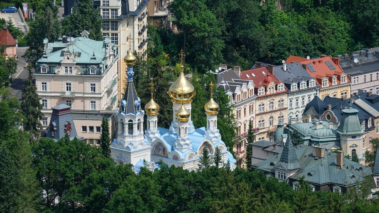 Karlovy Vary Spa στην Τσεχική Δημοκρατία online παζλ