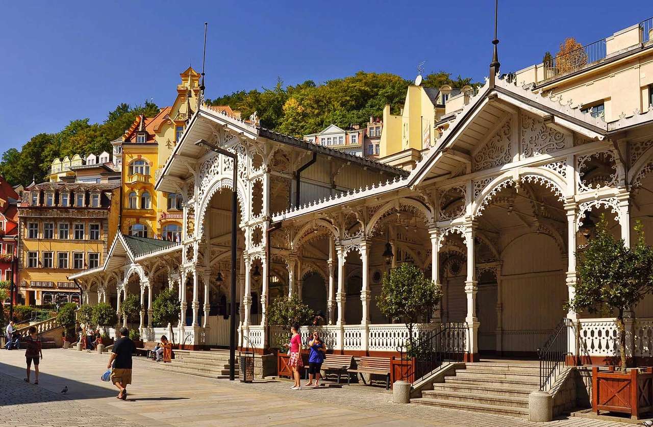 Karlovy Vary Spa in the Czech Republic jigsaw puzzle online