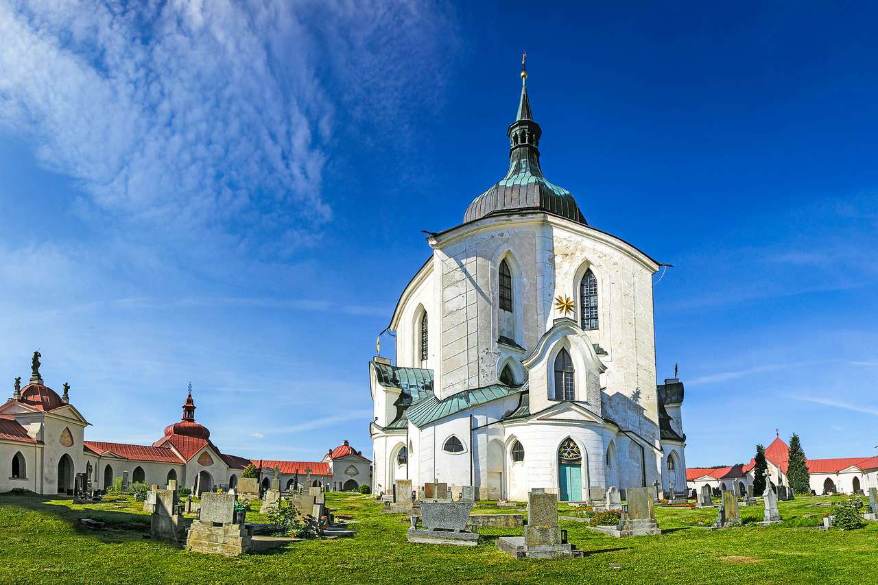 Zelena Hora zarándoklat templom Csehország online puzzle