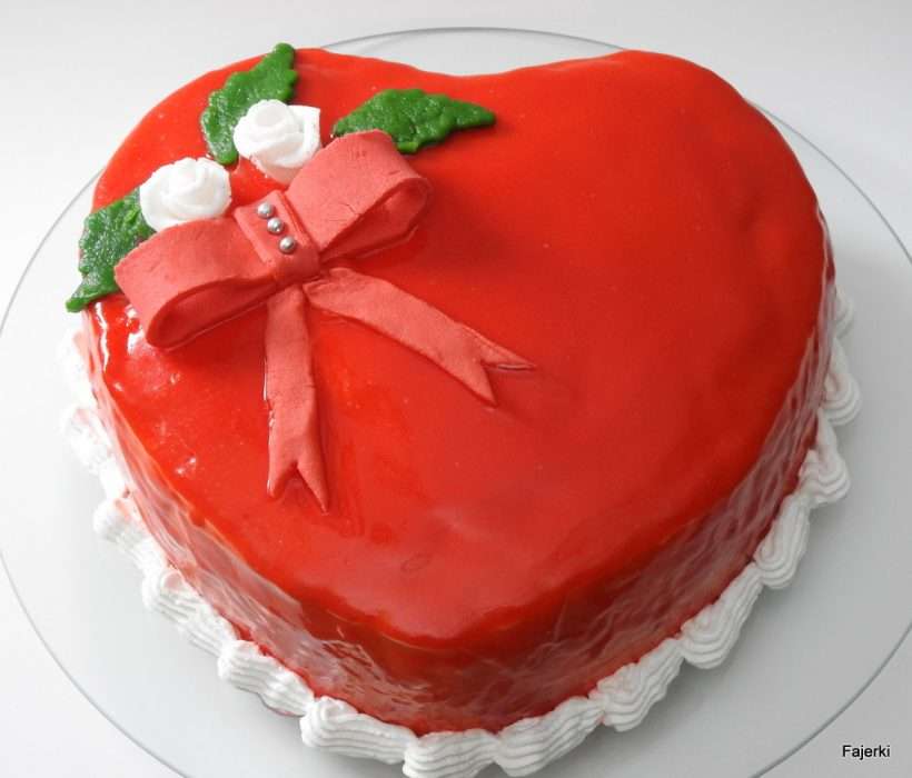 κέικ - καρδιά online παζλ