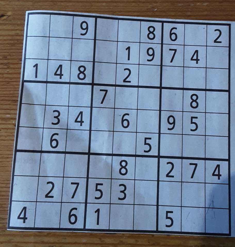 Sudoku puzzle skládačky online