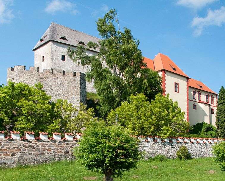 Kamen slott i södra Böhmen, Tjeckien Pussel online
