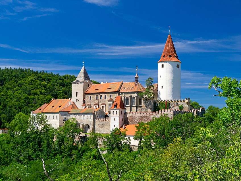 Замок Кривоклат Чехія онлайн пазл