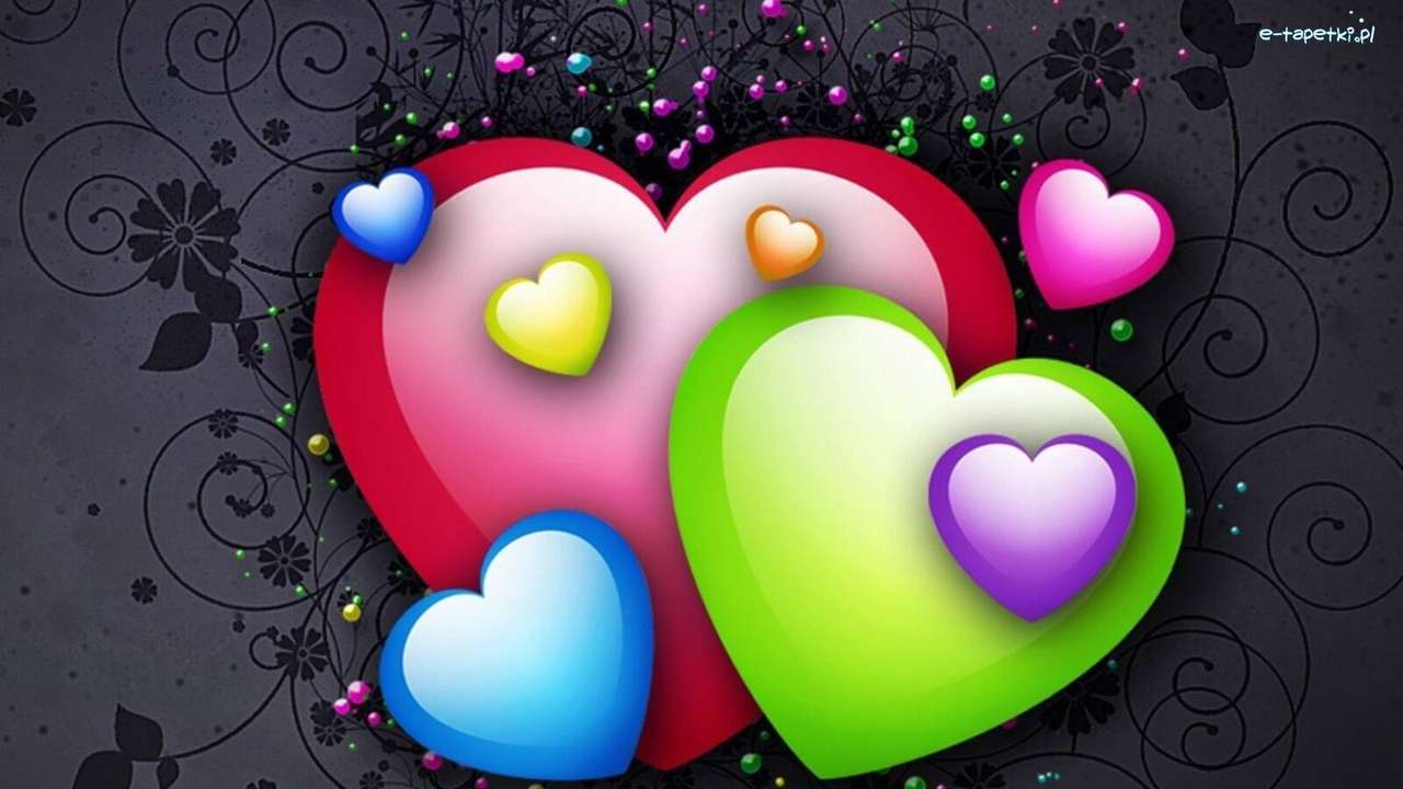 corações coloridos quebra-cabeças online