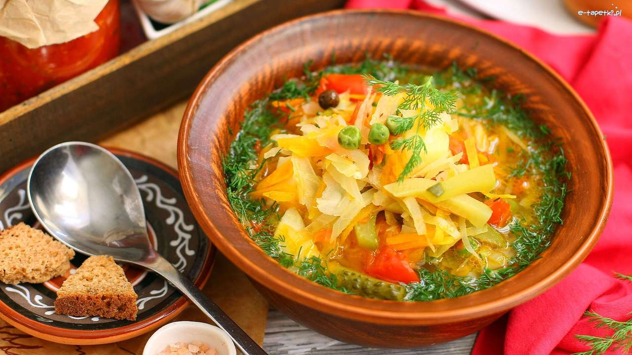 зеленчукова супа онлайн пъзел